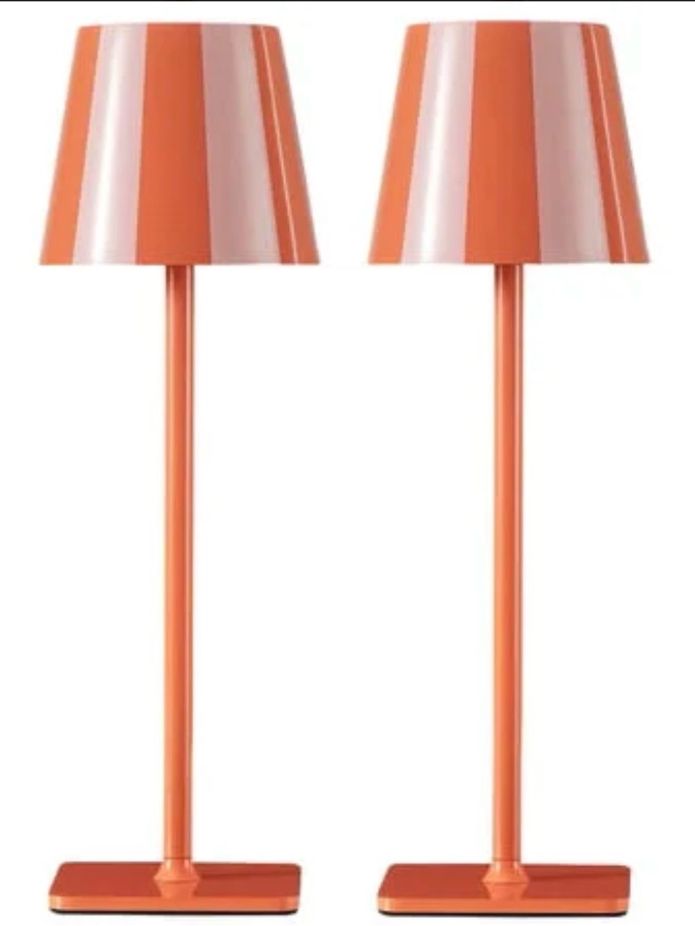 Mainstays Orange Pair of Touch Lamps